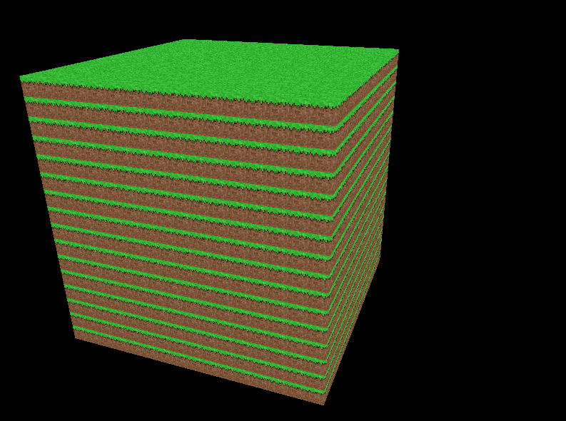 A basic chunk of 16x16x16 grass blocks!